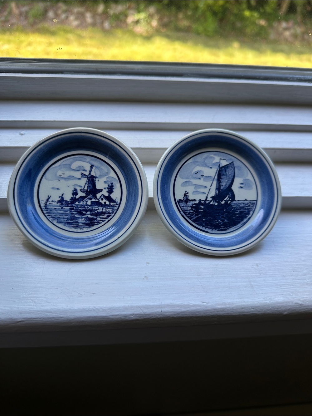 Windmill / Boat Teabag caddy Plate Ring Dish 
Delft, Delfts, Holland 🌷